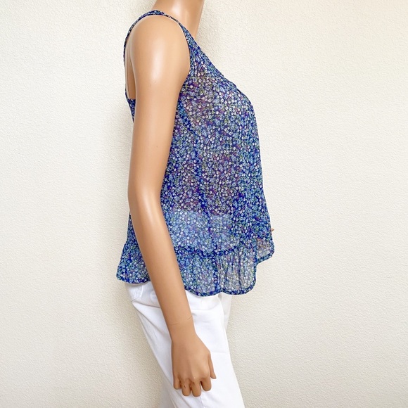 2x10 Black Poppy Sheer Floral Sleeveless Top - Picture 5 of 8